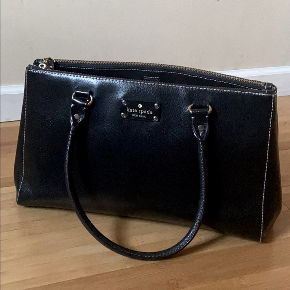 Authentic KS WELLESLEY QUINN LEATHER TOTE